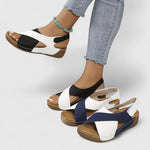 Antonia breathable orthopedic hiking sandals for women, black and white, cushioned platform