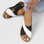 Antonia breathable orthopedic hiking sandals for women, black and white open toe, flat sole