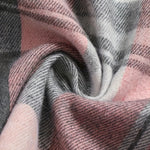 Carpați long-sleeve shirt in pink, gray, and white plaid fabric