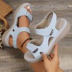 Chanel orthopedic sandals in light blue, open toe, two hook-and-loop straps, cushioned sole