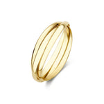 Gold-tone stacked band ring with three curved polished bands