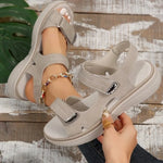 Chanel orthopedic non-slip sandals in beige, open toe, two adjustable hook-and-loop straps