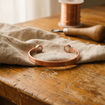 Doina Bucaresti Wick copper cuff bracelet with oval openwork details