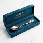 Doina Bucaresti copper spoon in a blue velvet presentation box